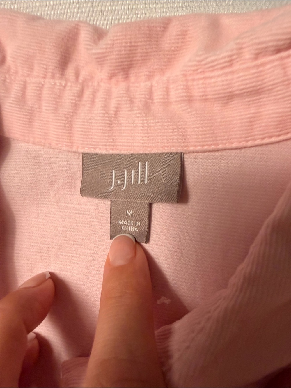 J. Jill Soft Pink Button-Front Tunic Blouse - Picture 3 of 7